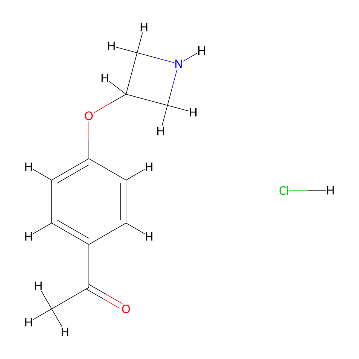 1-(4-(Azetidin-3-yloxy)phenyl)ethanone hydrochloride molecular structure, CAS 1956379-17-1