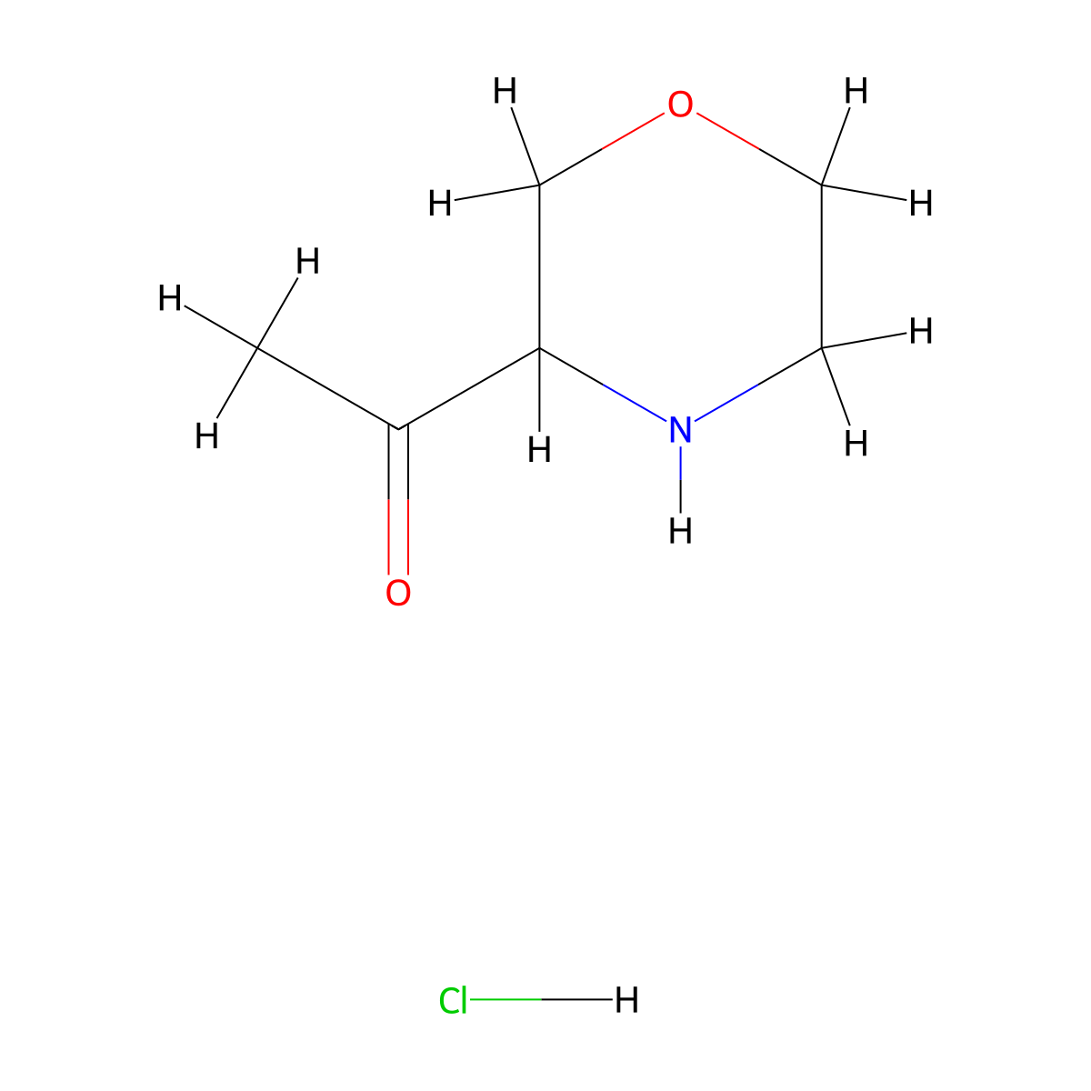 1-(Morpholin-3-yl)ethanone hydrochloride molecular structure, CAS 1956379-20-6