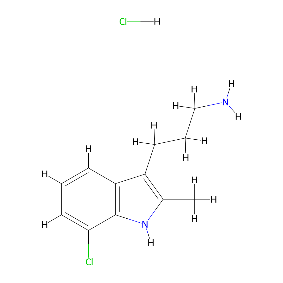 3-(7-Chloro-2-methyl-1H-indol-3-yl)propan-1-amine hydrochloride molecular structure, CAS 1956379-37-5