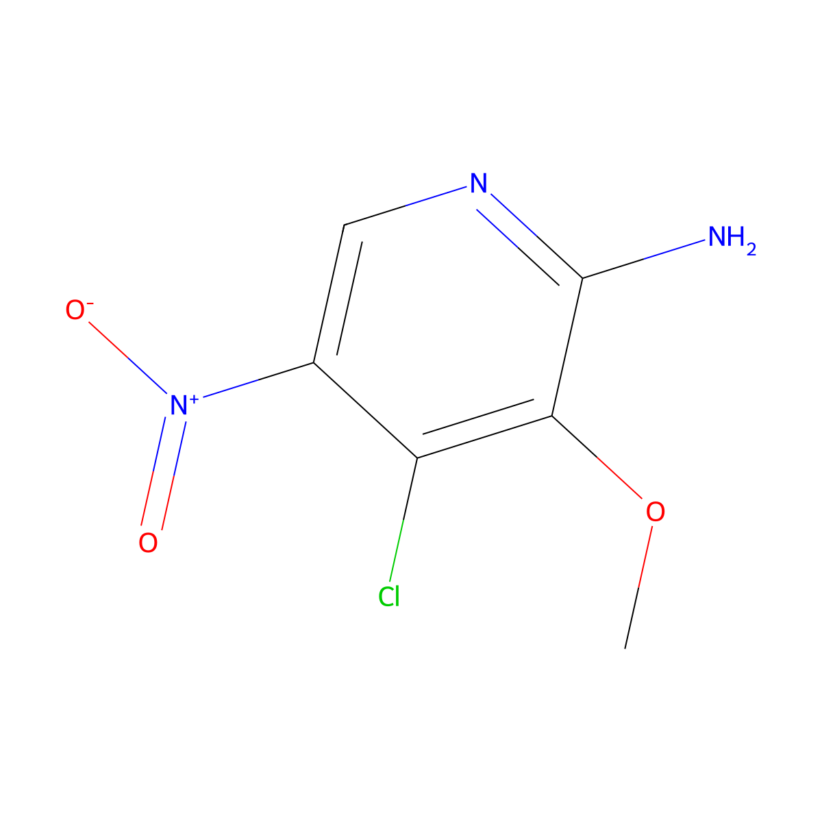 4-Chloro-3-methoxy-5-nitropyridin-2-amine molecular structure, CAS 1956379-48-8