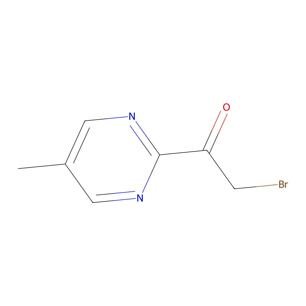 2-Bromo-1-(5-methylpyrimidin-2-yl)ethanone molecular structure, CAS 1956379-49-9