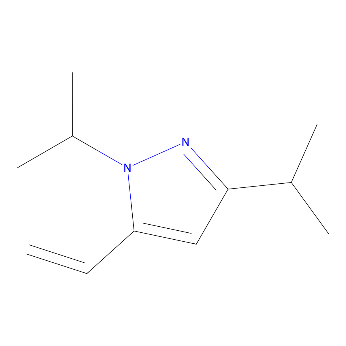 1,3-Diisopropyl-5-vinyl-1H-pyrazole molecular structure, CAS 1956379-73-9