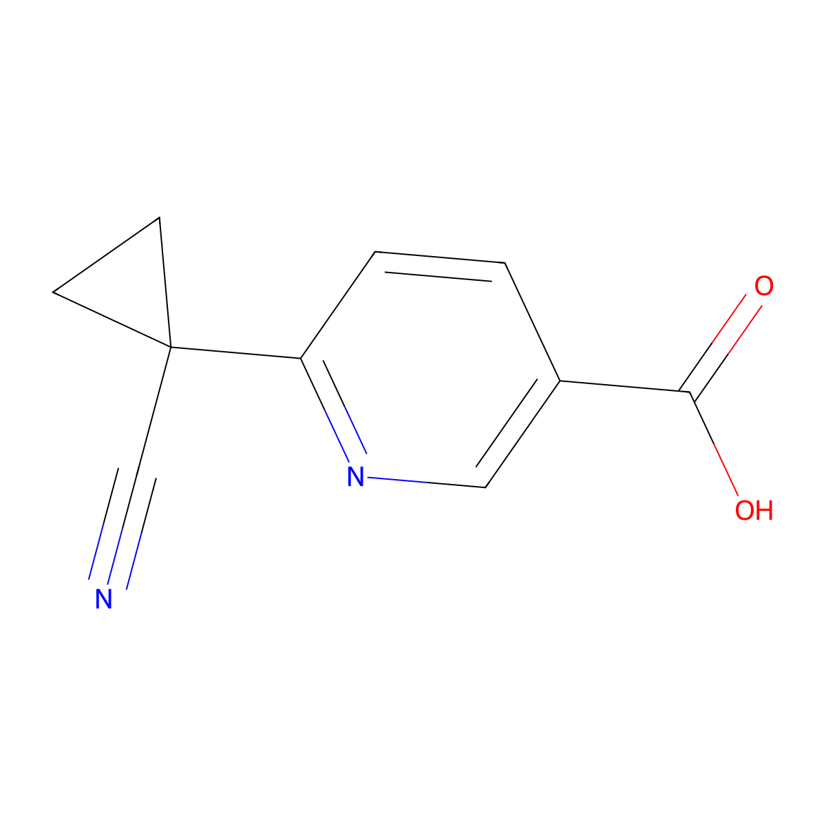 6-(1-Cyanocyclopropyl)nicotinic acid molecular structure, CAS 1956379-76-2