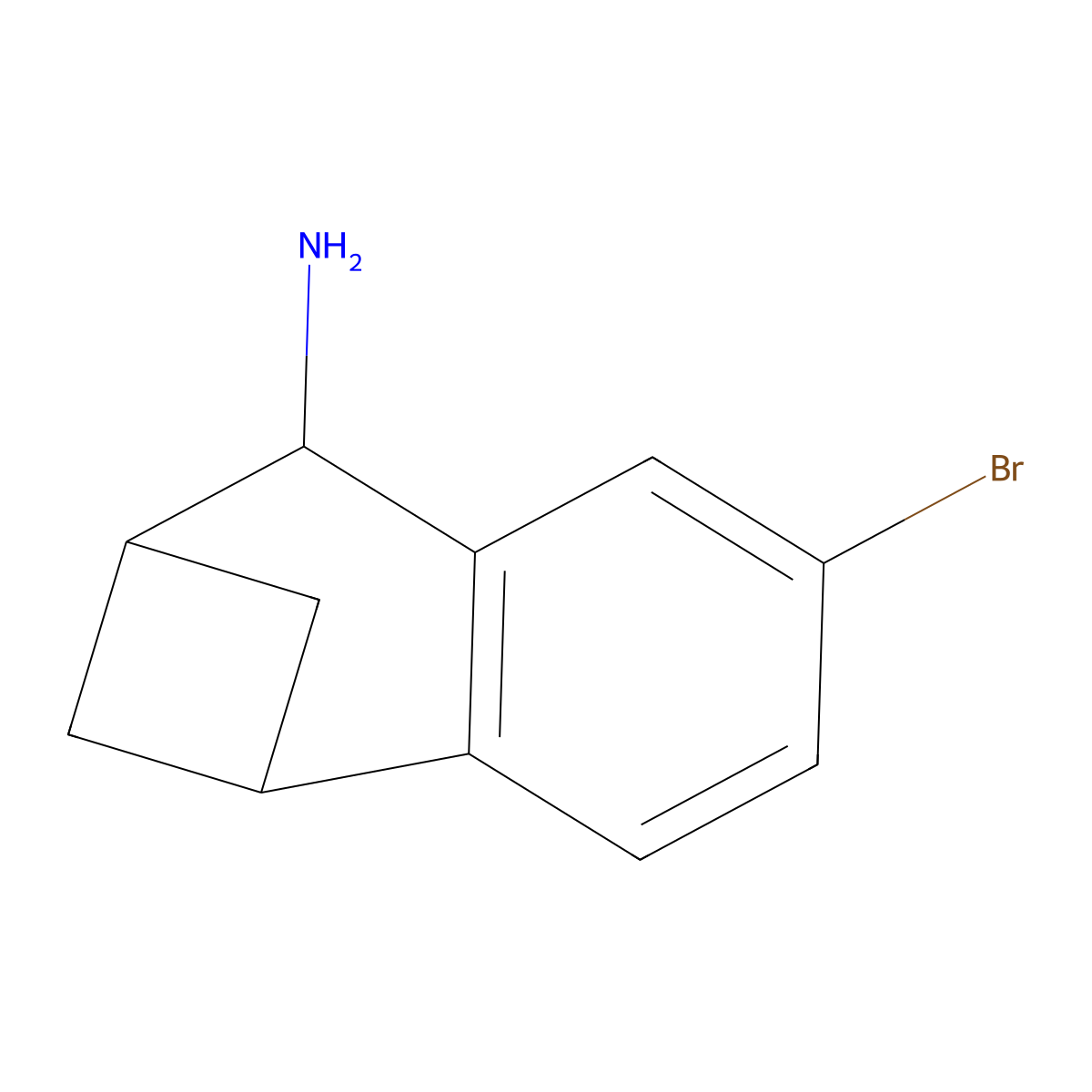 6-Bromo-1,2,3,4-tetrahydro-1,3-methanonaphthalen-4-amine molecular structure, CAS 1956379-78-4
