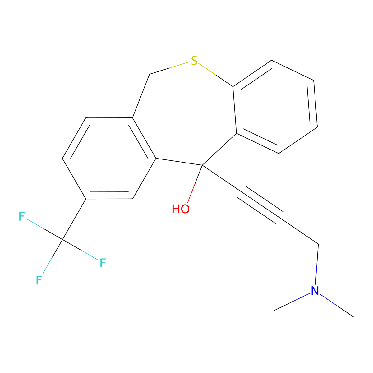 11-(3-(Dimethylamino)prop-1-yn-1-yl)-9-(trifluoromethyl)-6,11-dihydrodibenzo[b,e]thiepin-11-ol molecular structure, CAS 1956379-79-5