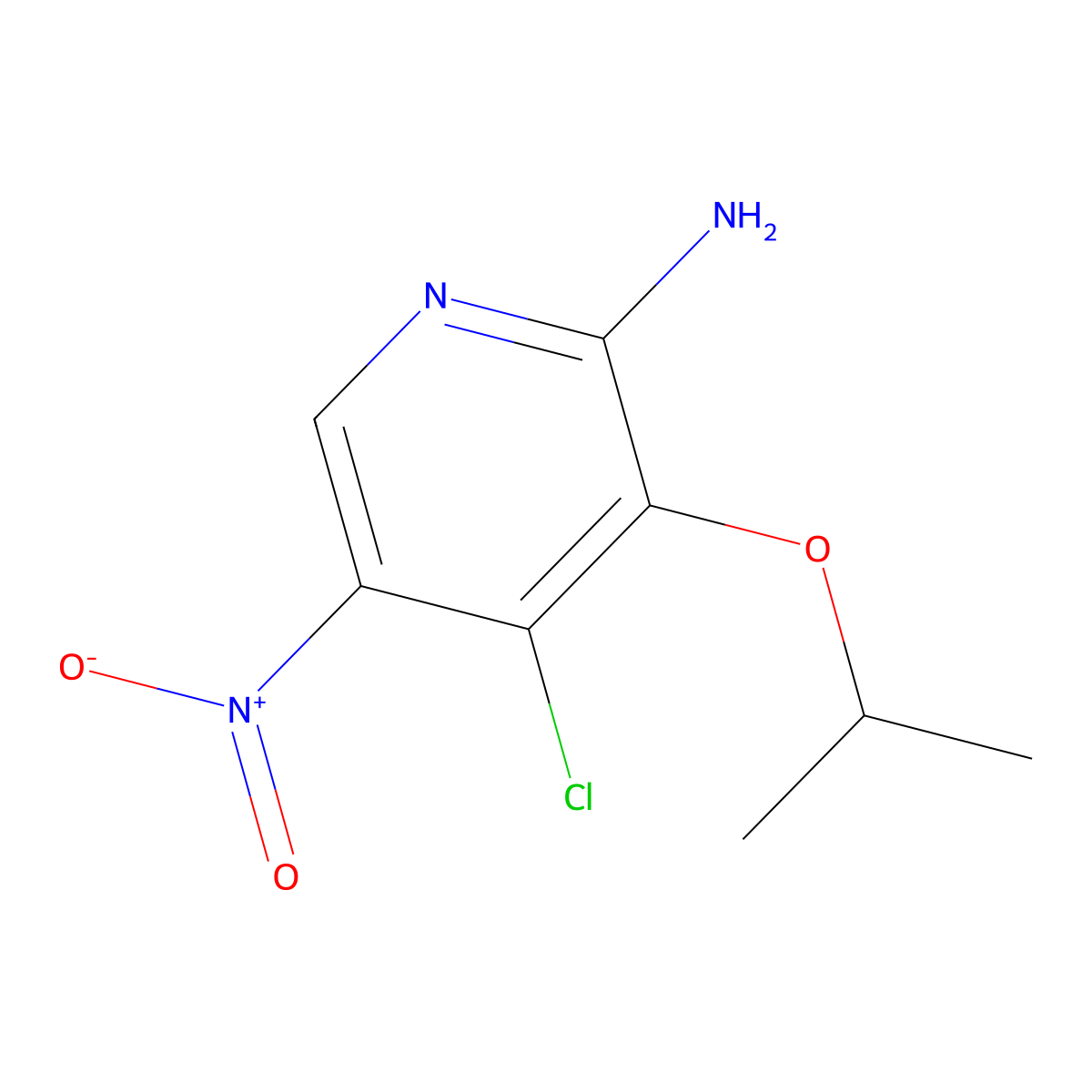 4-Chloro-3-isopropoxy-5-nitropyridin-2-amine molecular structure, CAS 1956379-81-9