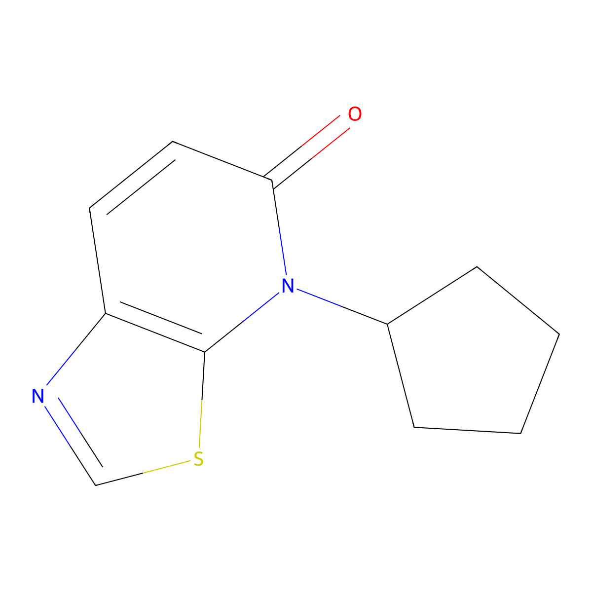 4-Cyclopentylthiazolo[5,4-b]pyridin-5(4H)-one molecular structure, CAS 1956379-86-4