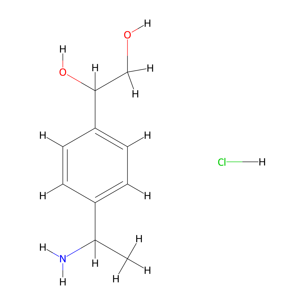 1-(4-(1-Aminoethyl)phenyl)ethane-1,2-diol hydrochloride molecular structure, CAS 1956379-94-4