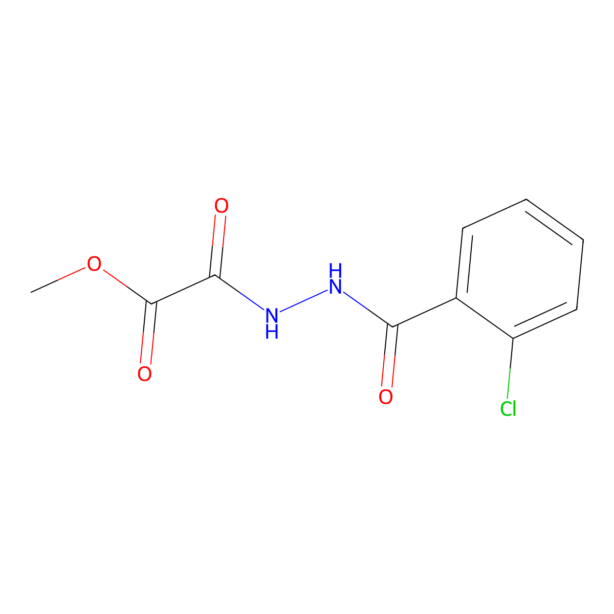 Methyl 2-(2-(2-chlorobenzoyl)hydrazinyl)-2-oxoacetate molecular structure, CAS 1956380-00-9