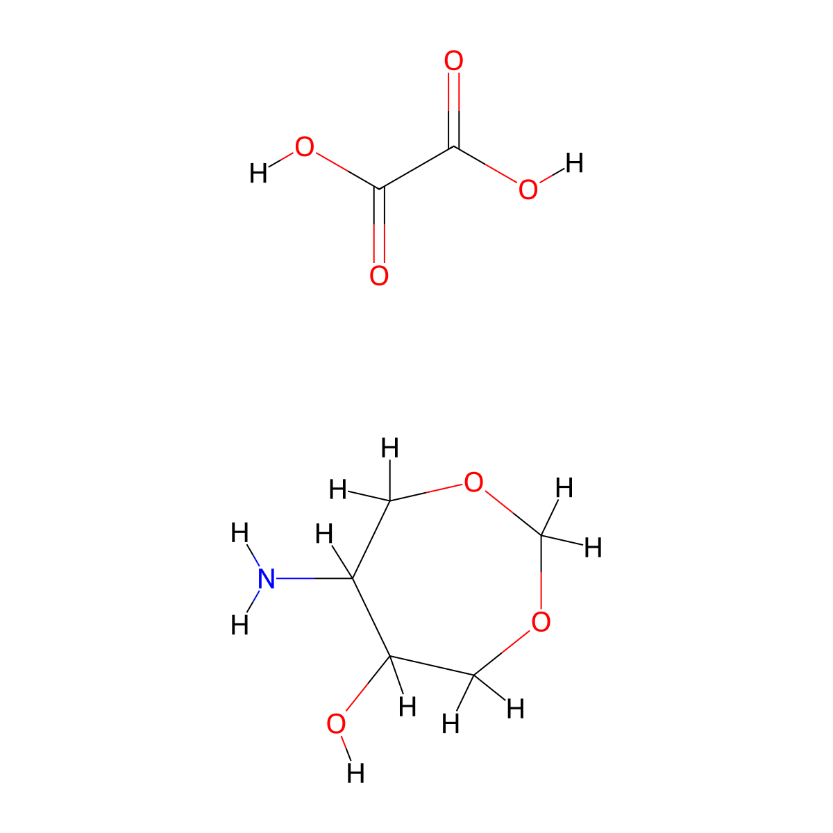 6-Amino-1,3-dioxepan-5-ol oxalate molecular structure, CAS 1956380-05-4