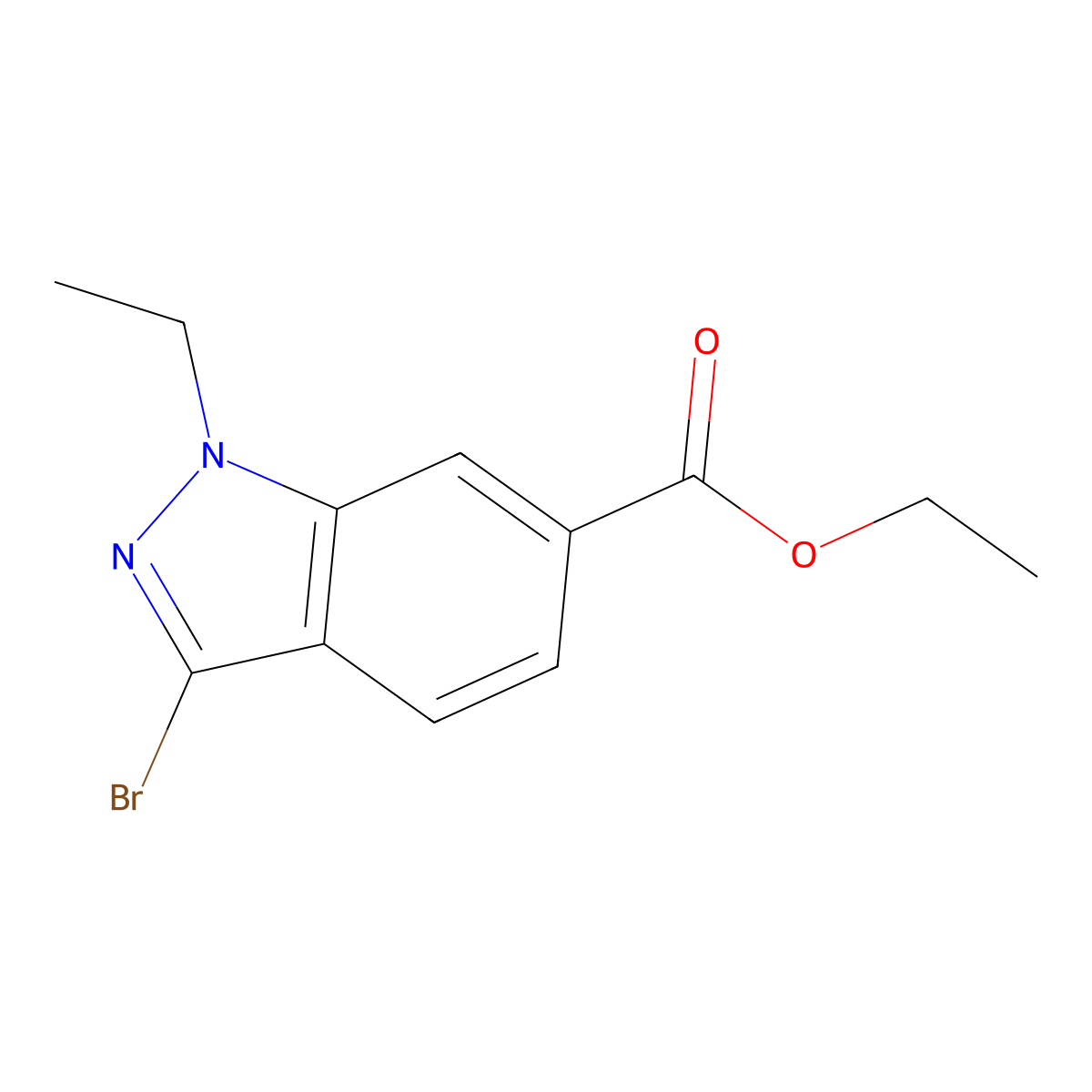 Ethyl 3-bromo-1-ethyl-1H-indazole-6-carboxylate molecular structure, CAS 1956380-11-2