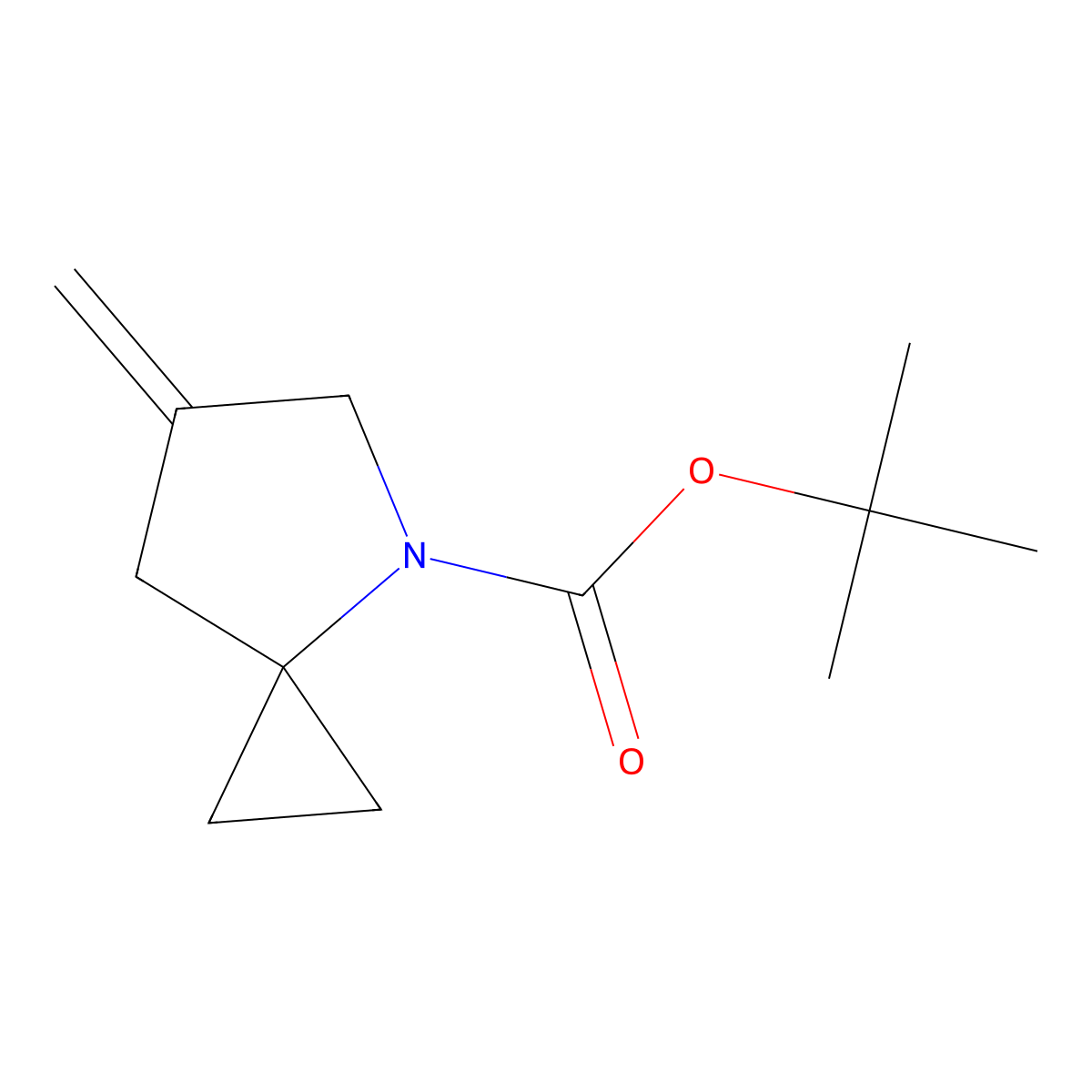 tert-Butyl 6-methylene-4-azaspiro[2.4]heptane-4-carboxylate molecular structure, CAS 1956380-24-7