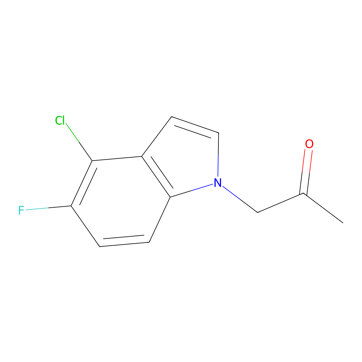 1-(4-Chloro-5-fluoro-1H-indol-1-yl)propan-2-one molecular structure, CAS 1956380-35-0