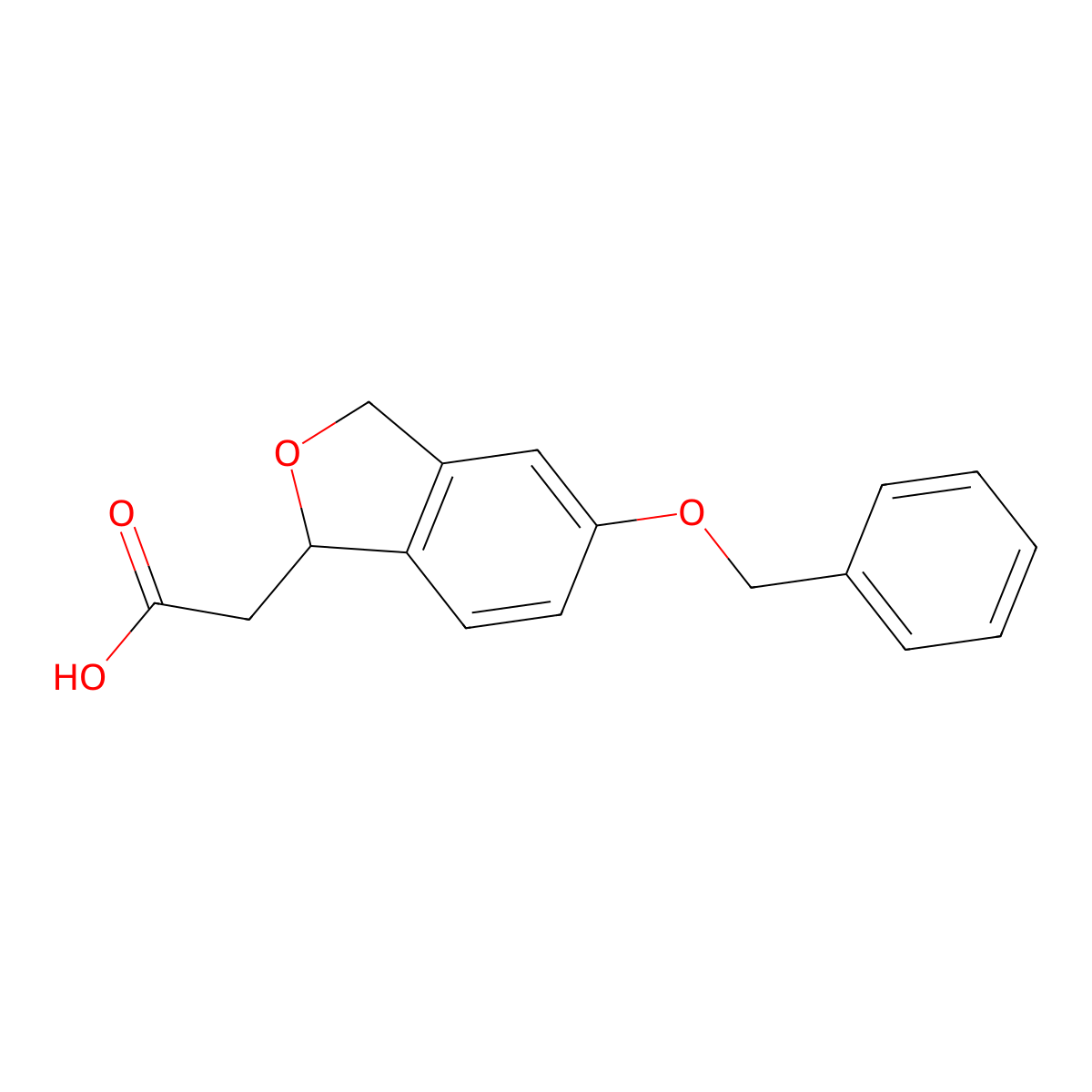 2-(5-(Benzyloxy)-1,3-dihydroisobenzofuran-1-yl)acetic acid molecular structure, CAS 1956380-37-2