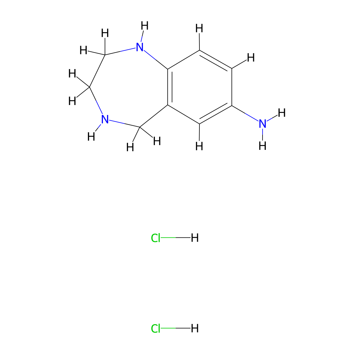 2,3,4,5-Tetrahydro-1H-benzo[e][1,4]diazepin-7-ylamine 2HCl molecular structure, CAS 1956380-40-7