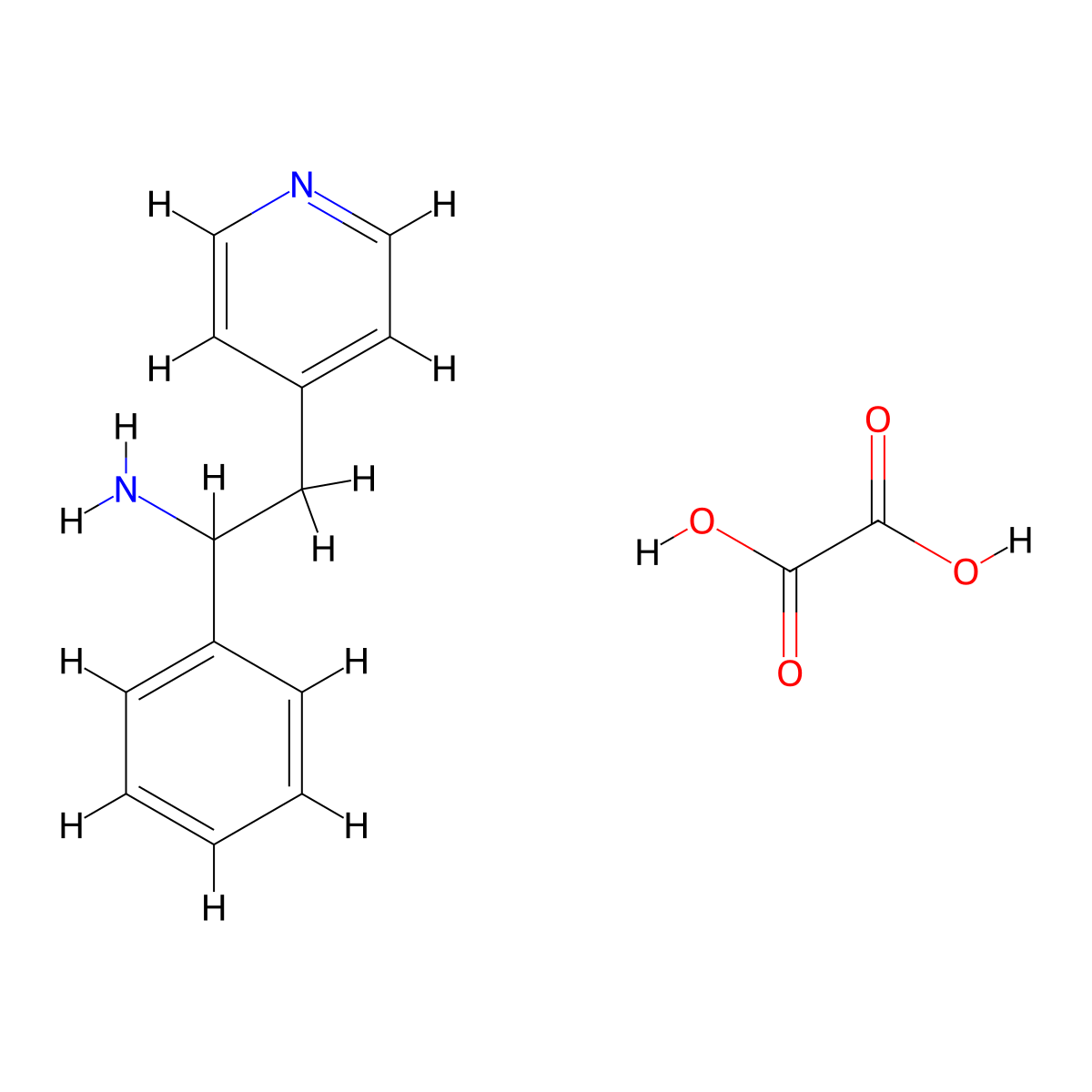 1-Phenyl-2-(pyridin-4-yl)ethanamine oxalate molecular structure, CAS 1956380-45-2