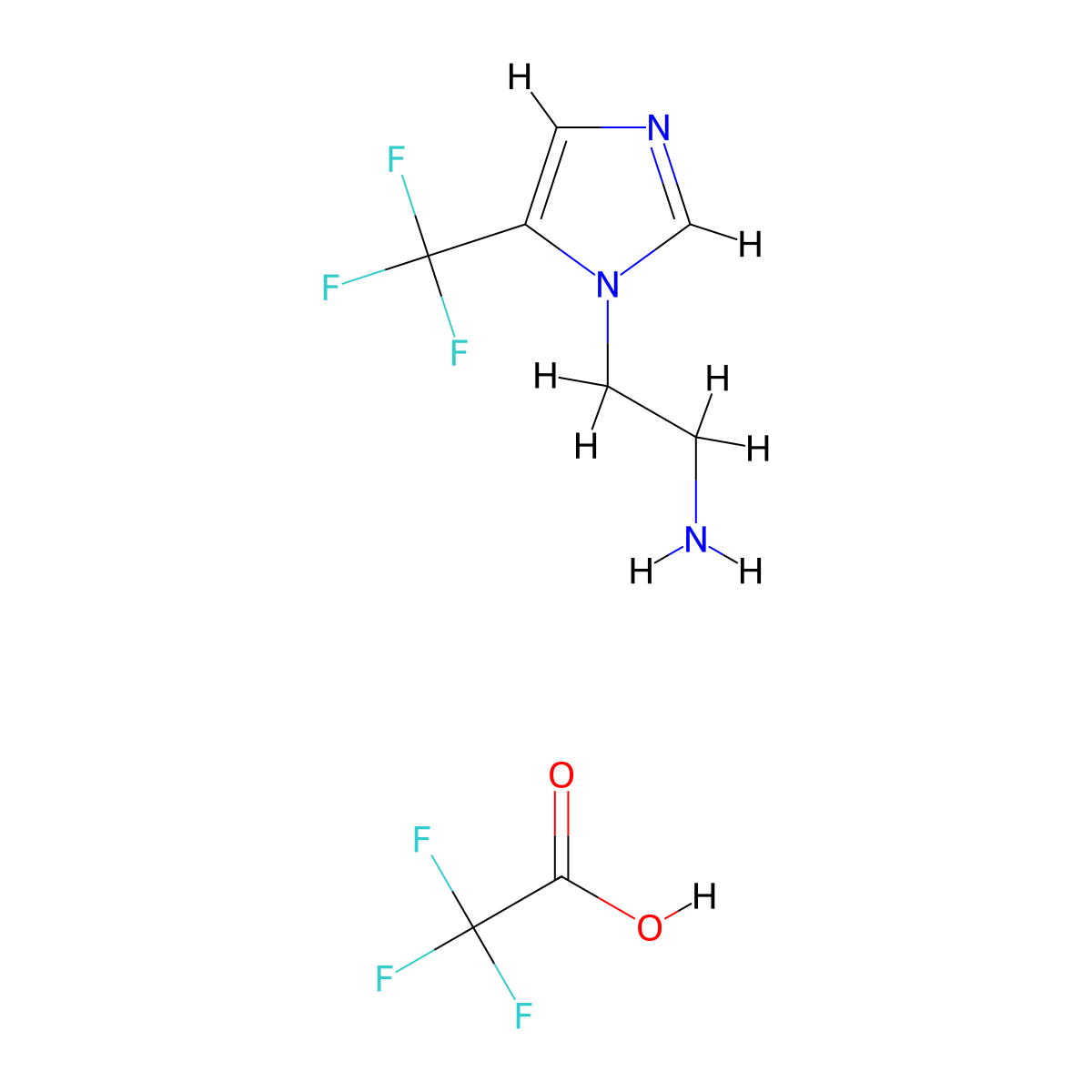 2-(5-(Trifluoromethyl)-1H-imidazol-1-yl)ethanamine 2,2,2-trifluoroacetate molecular structure, CAS 1956380-52-1