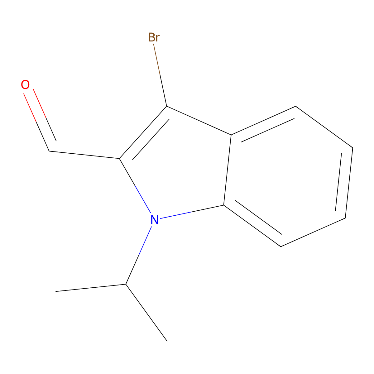 3-Bromo-1-isopropyl-1H-indole-2-carbaldehyde molecular structure, CAS 1956380-75-8