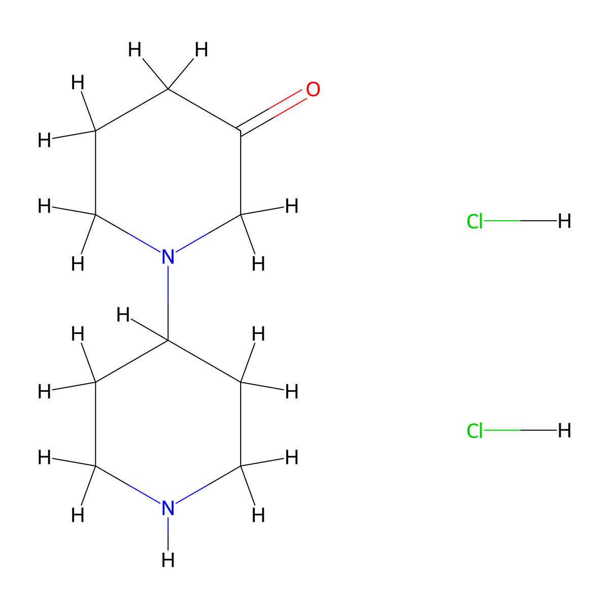 [1,4'-Bipiperidin]-3-one dihydrochloride molecular structure, CAS 1956380-82-7