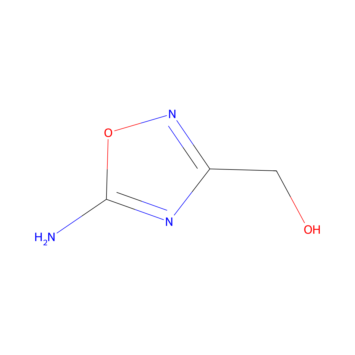 (5-Amino-1,2,4-oxadiazol-3-yl)methanol molecular structure, CAS 1956380-92-9