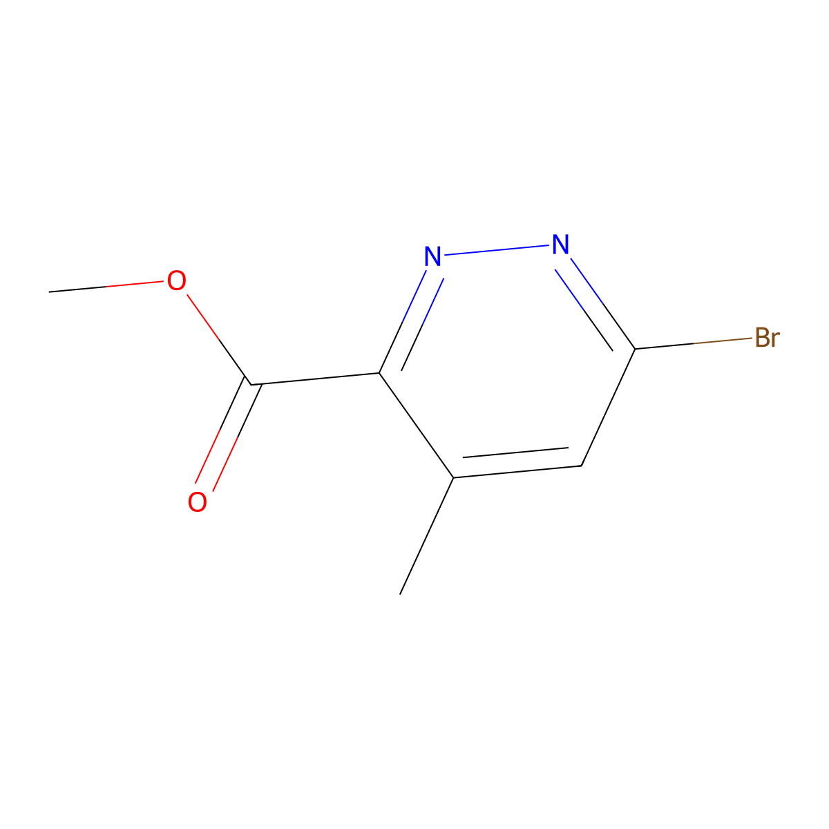 Methyl 6-bromo-4-methylpyridazine-3-carboxylate molecular structure, CAS 1956381-47-7