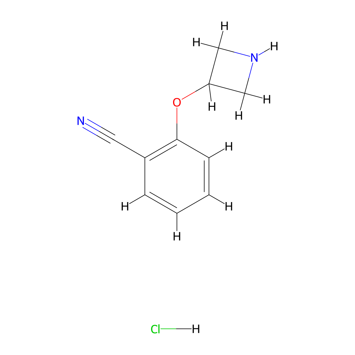 2-(Azetidin-3-yloxy)benzonitrile hydrochloride molecular structure, CAS 1956381-53-5