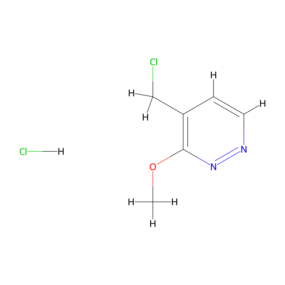 4-(Chloromethyl)-3-methoxypyridazine hydrochloride molecular structure, CAS 1956381-55-7