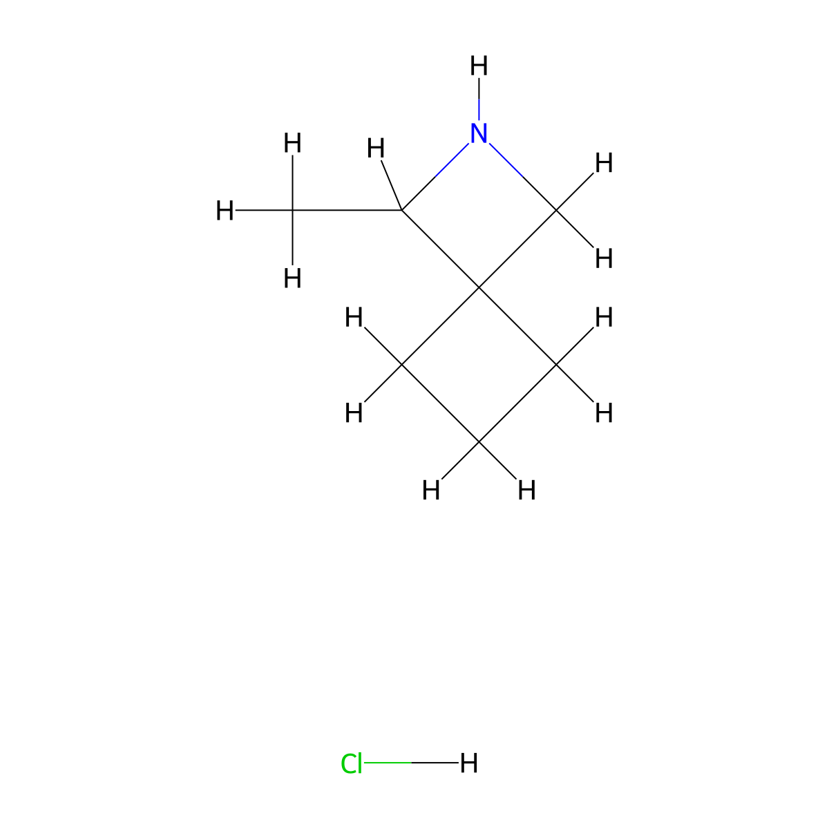 1-Methyl-2-azaspiro[3.3]heptane hydrochloride molecular structure, CAS 1956381-61-5