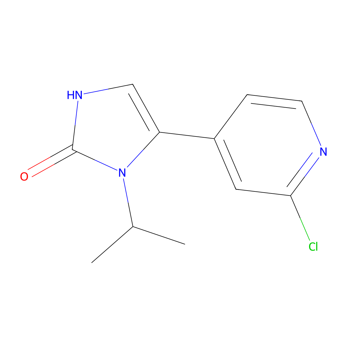 5-(2-Chloropyridin-4-yl)-1-isopropyl-1H-imidazol-2(3H)-one molecular structure, CAS 1956381-65-9