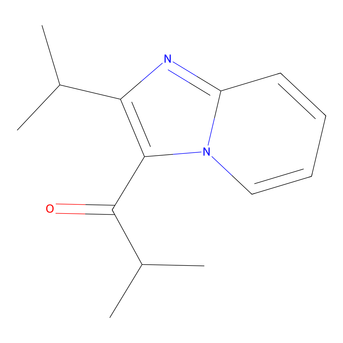 1-(2-Isopropylimidazo[1,2-a]pyridin-3-yl)-2-methylpropan-1-one molecular structure, CAS 1956381-71-7