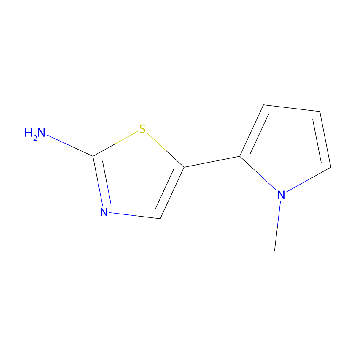 5-(1-Methyl-1H-pyrrol-2-yl)thiazol-2-amine molecular structure, CAS 1956381-72-8