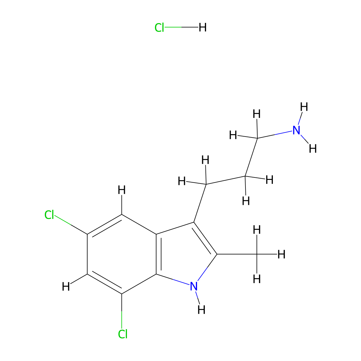 3-(5,7-Dichloro-2-methyl-1H-indol-3-yl)propan-1-amine hydrochloride molecular structure, CAS 1956381-80-8