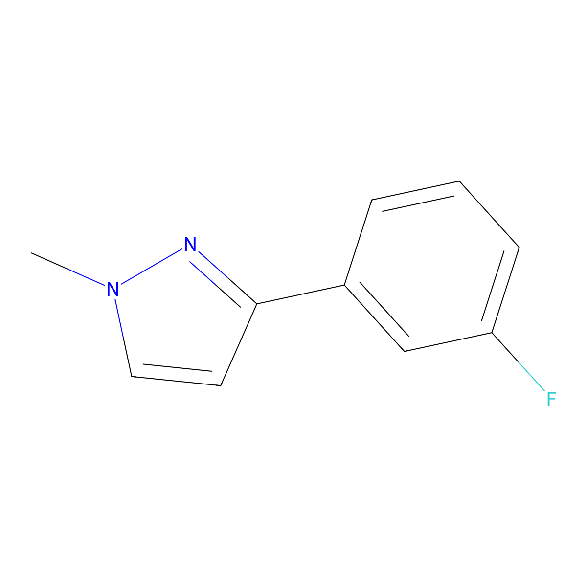 3-(3-Fluorophenyl)-1-methyl-1H-pyrazole molecular structure, CAS 1956381-83-1