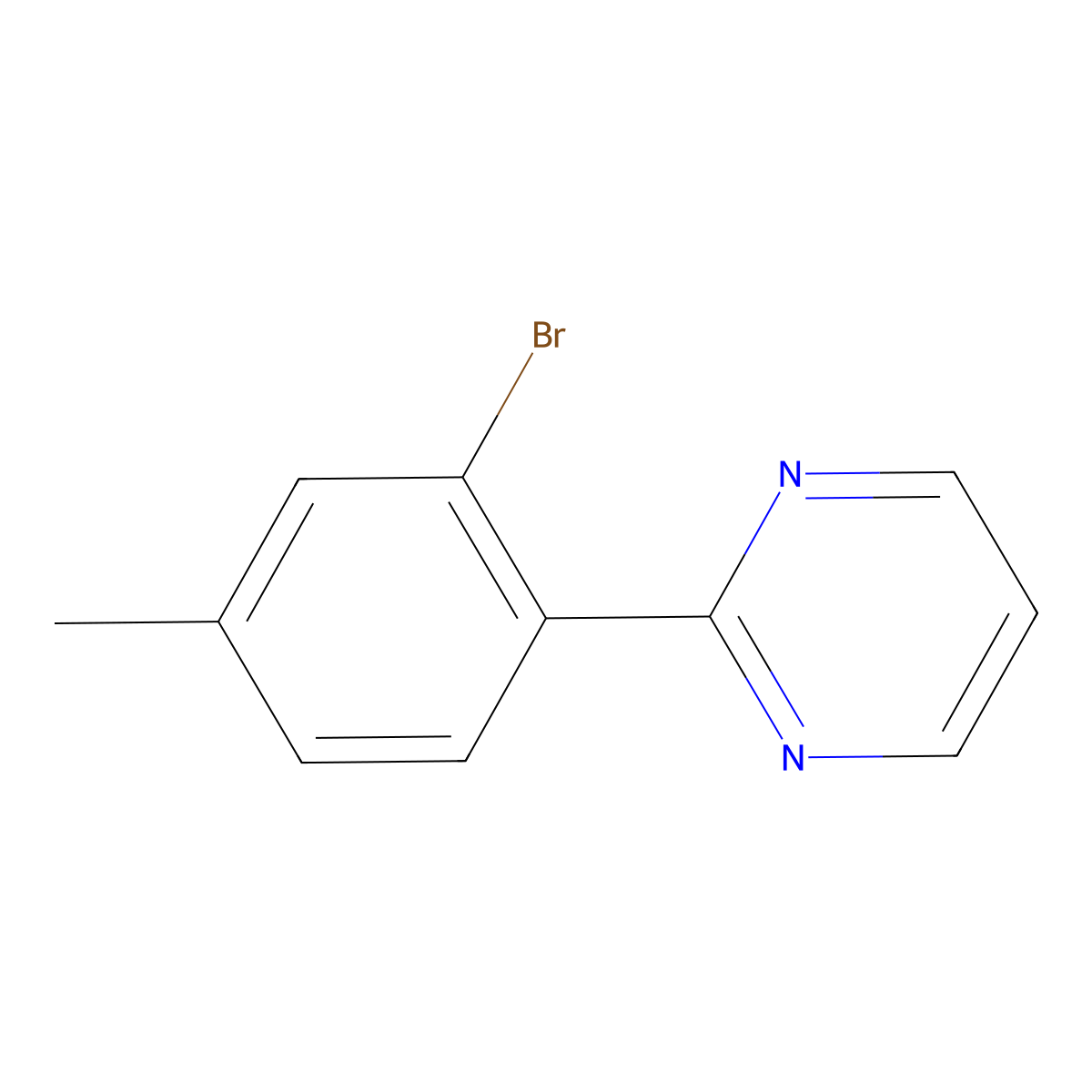 2-(2-Bromo-4-methylphenyl)pyrimidine molecular structure, CAS 1956381-91-1