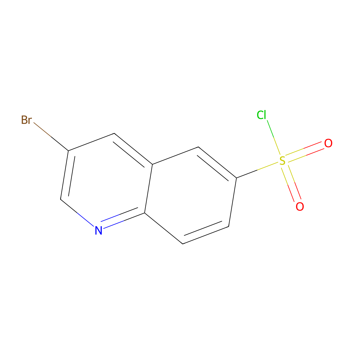3-Bromoquinoline-6-sulfonyl chloride molecular structure, CAS 1956381-95-5