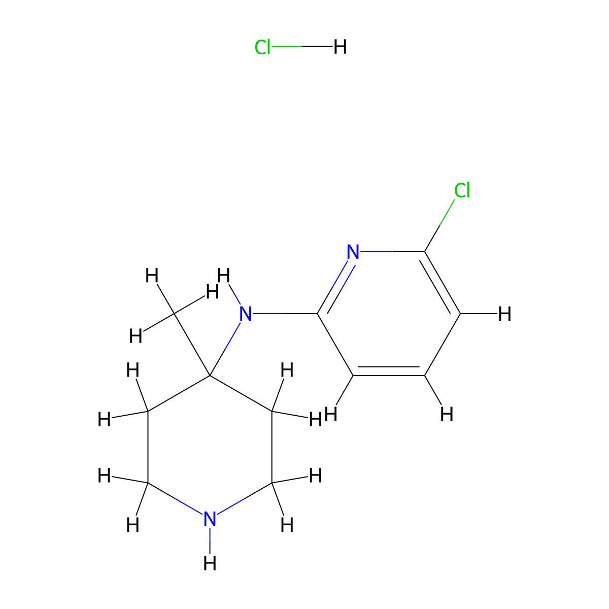 6-Chloro-N-(4-methylpiperidin-4-yl)pyridin-2-amine hydrochloride molecular structure, CAS 1956381-98-8