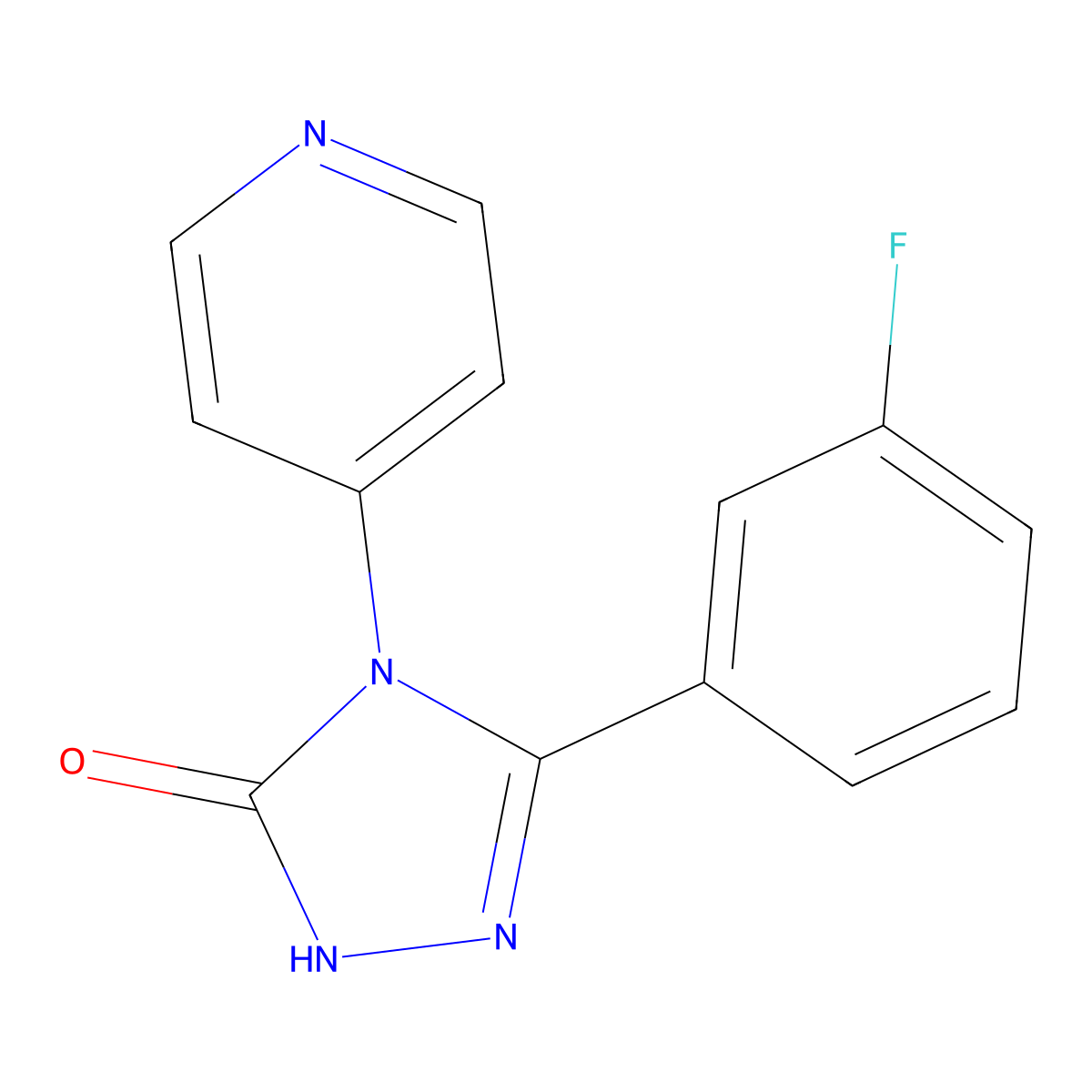 3-(3-Fluorophenyl)-4-(pyridin-4-yl)-1H-1,2,4-triazol-5(4H)-one molecular structure, CAS 1956382-18-5
