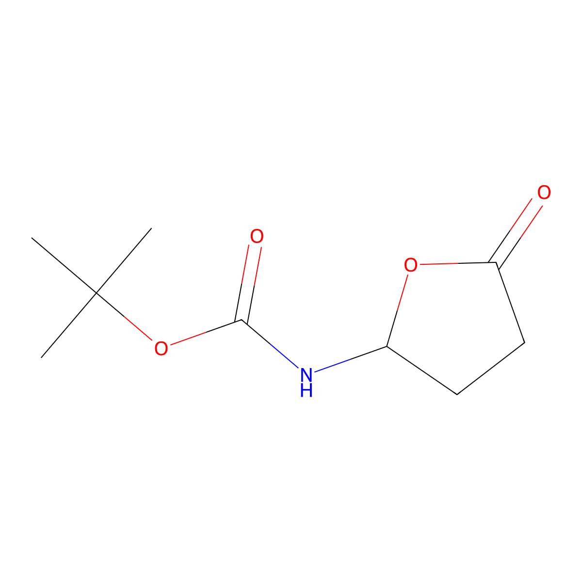 tert-butyl N-(5-Oxooxolan-2-yl)carbamate molecular structure, CAS 1956382-26-5