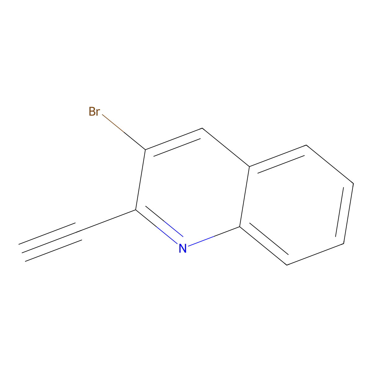 3-Bromo-2-ethynylquinoline molecular structure, CAS 1956382-34-5