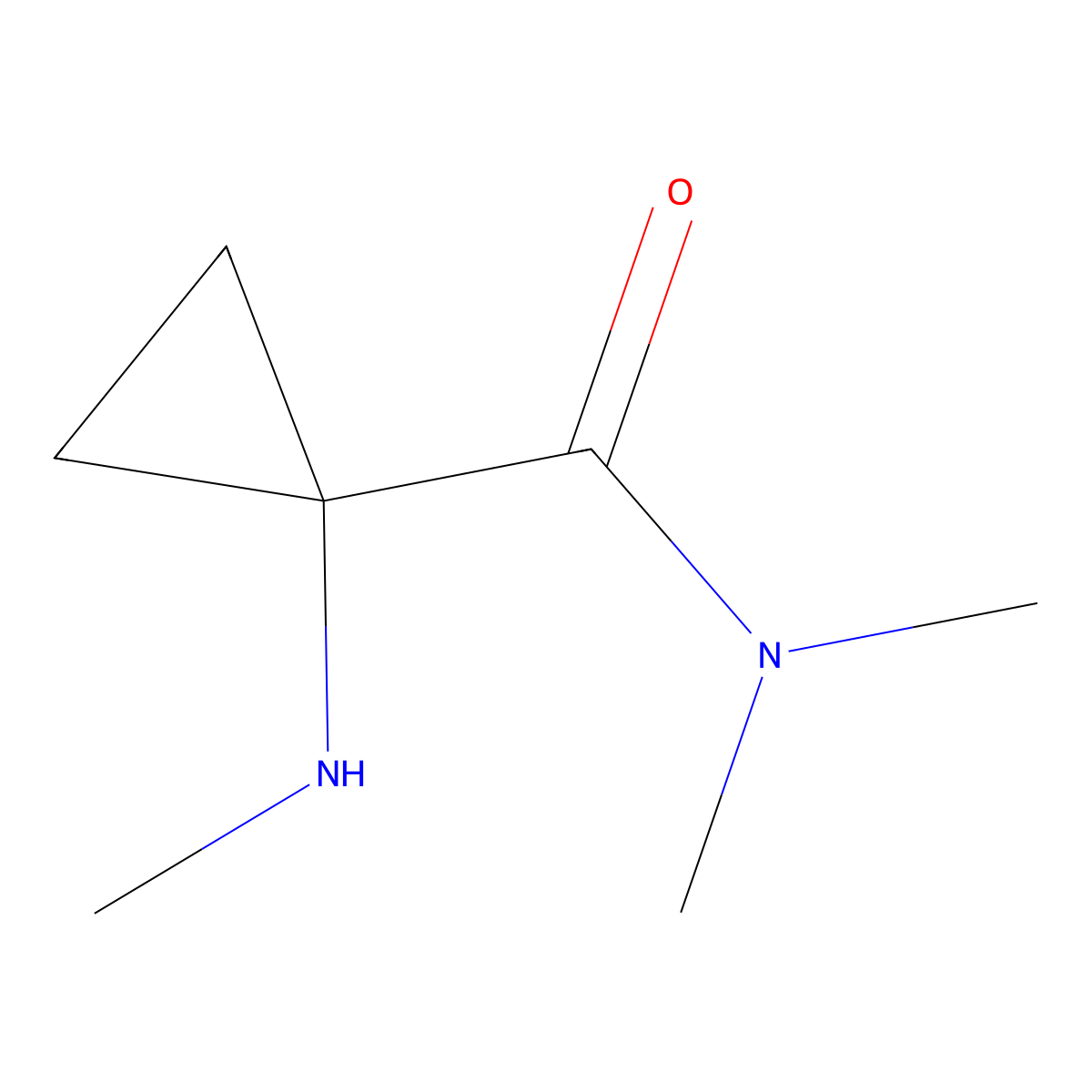 N,N-Dimethyl-1-(methylamino)cyclopropanecarboxamide molecular structure, CAS 1956382-44-7