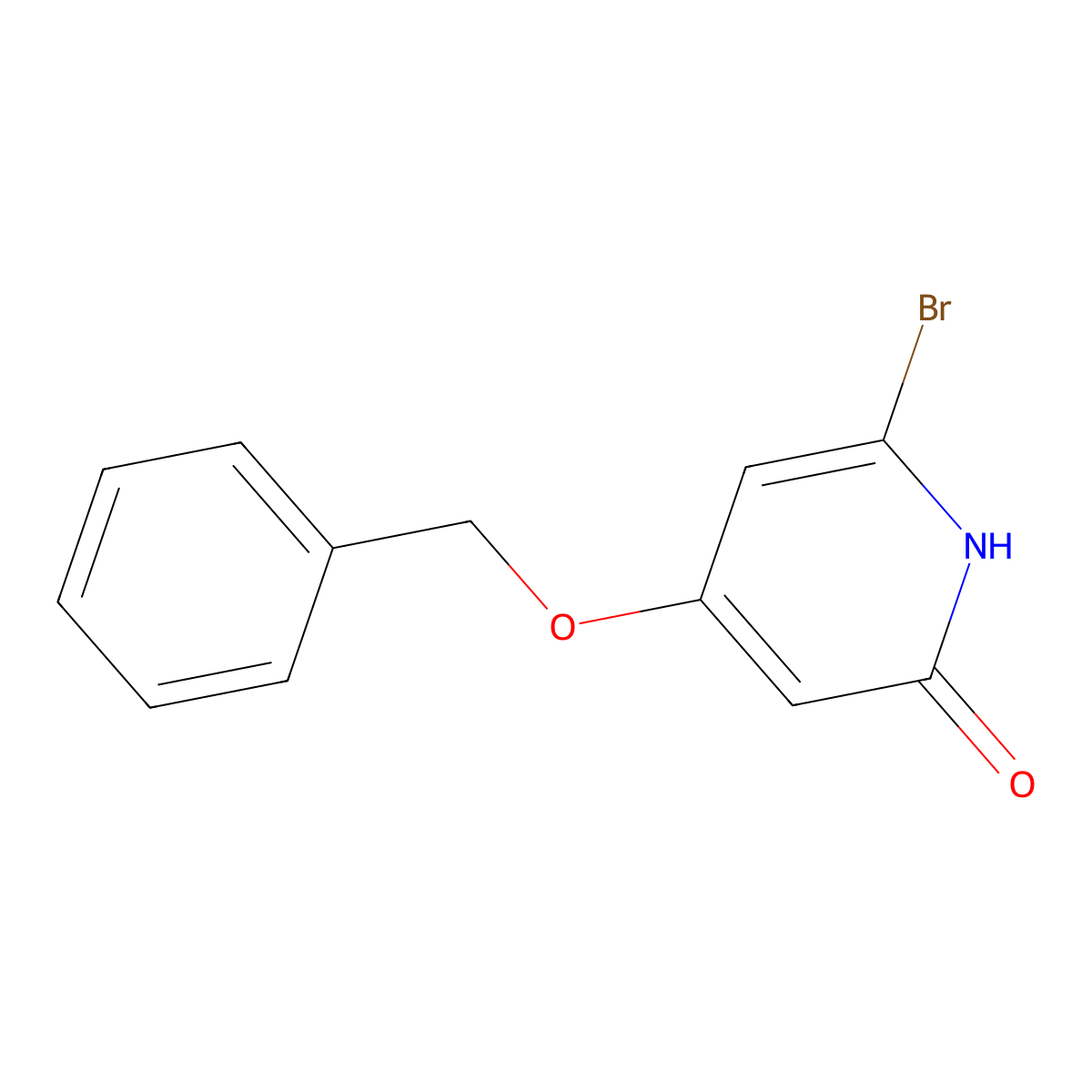 4-(Benzyloxy)-6-bromopyridin-2-ol molecular structure, CAS 1956382-50-5