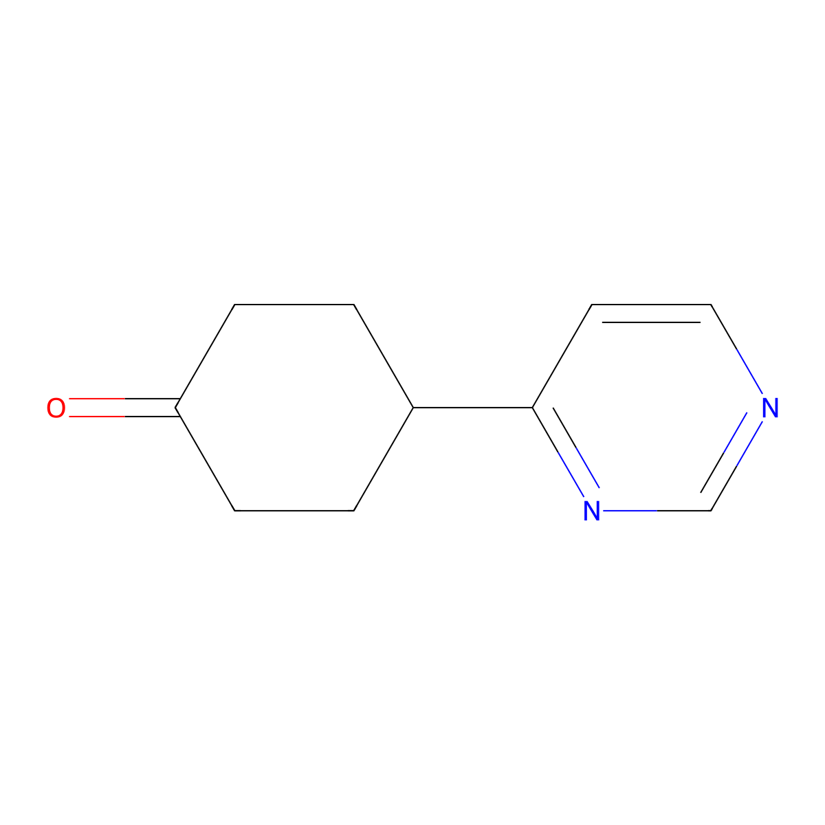 4-(Pyrimidin-4-yl)cyclohexanone molecular structure, CAS 1956382-53-8