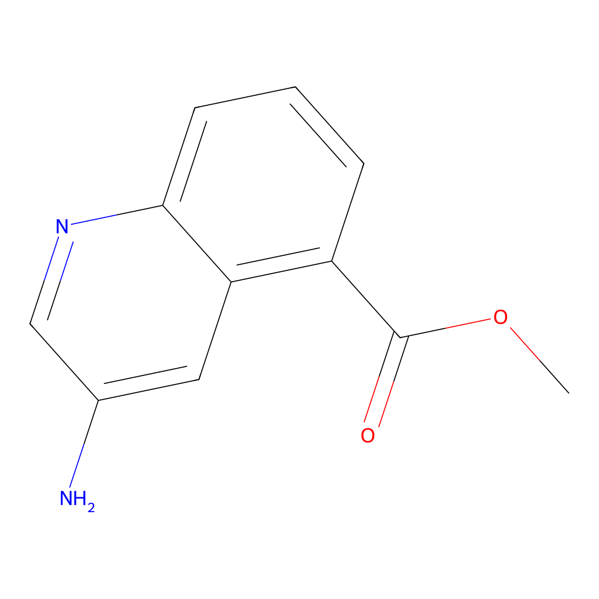 Methyl 3-aminoquinoline-5-carboxylate molecular structure, CAS 1956382-58-3