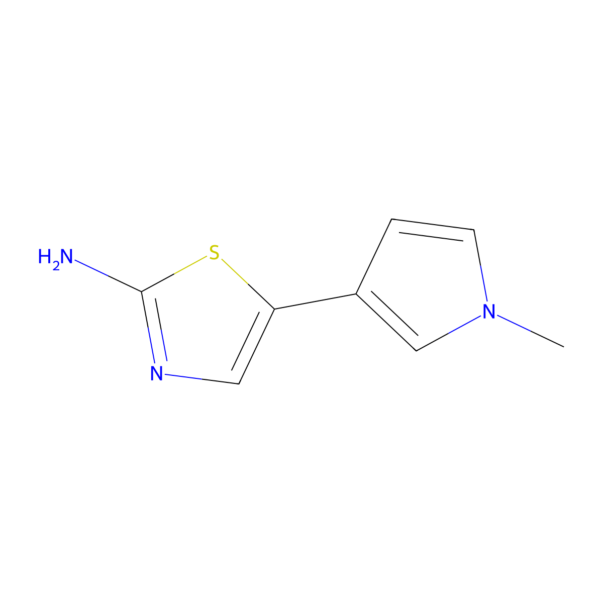 5-(1-Methyl-1H-pyrrol-3-yl)thiazol-2-amine molecular structure, CAS 1956382-63-0