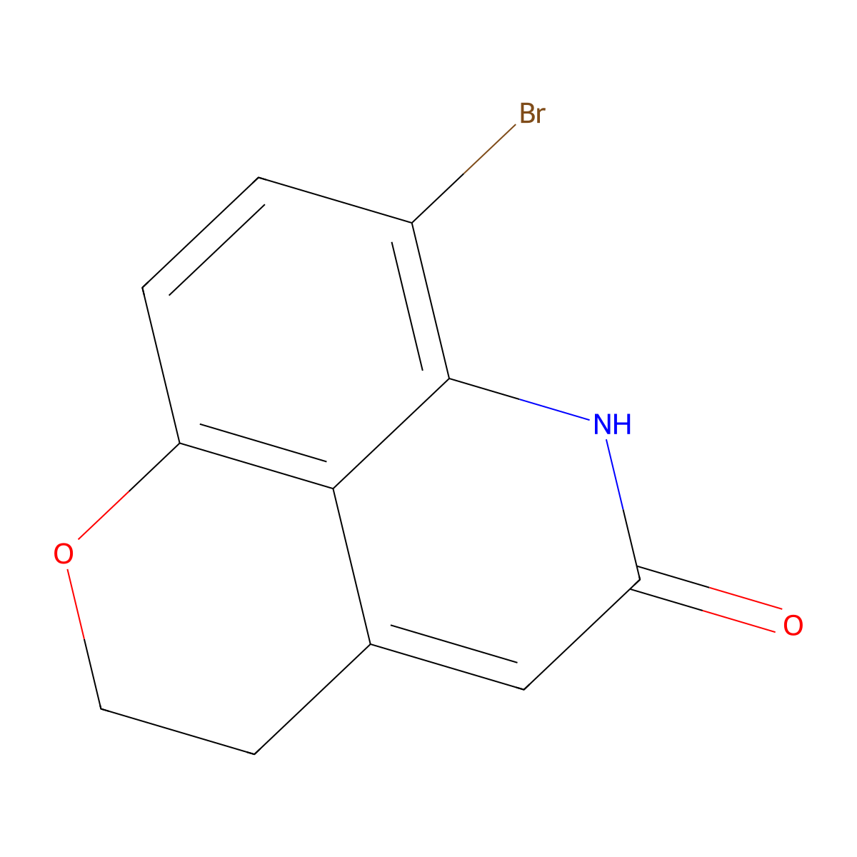7-Bromo-2,3-dihydropyrano[4,3,2-de]quinolin-5(6H)-one molecular structure, CAS 1956382-93-6
