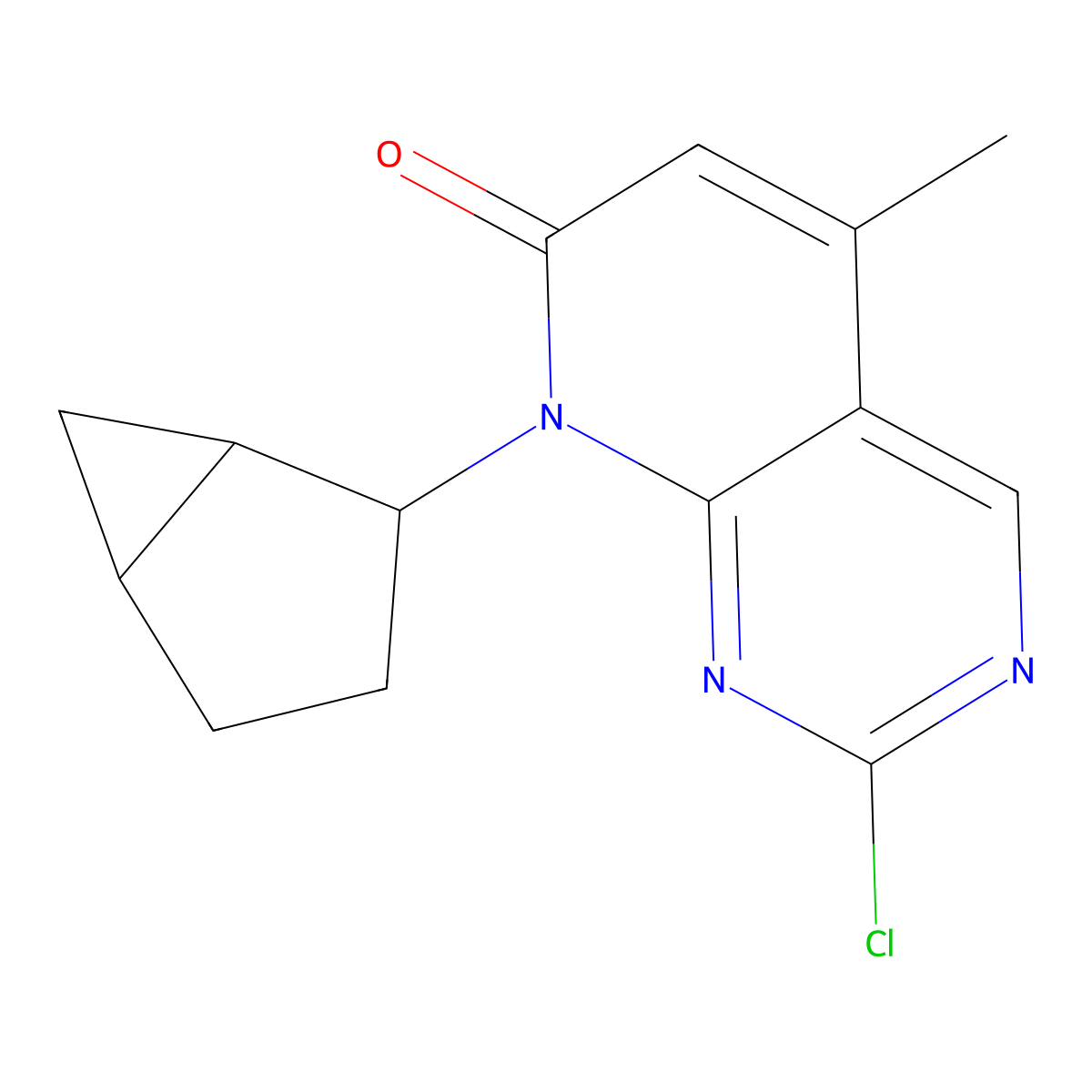 8-(Bicyclo[3.1.0]hexan-2-yl)-2-chloro-5-methylpyrido[2,3-d]pyrimidin-7(8H)-one molecular structure, CAS 1956382-99-2