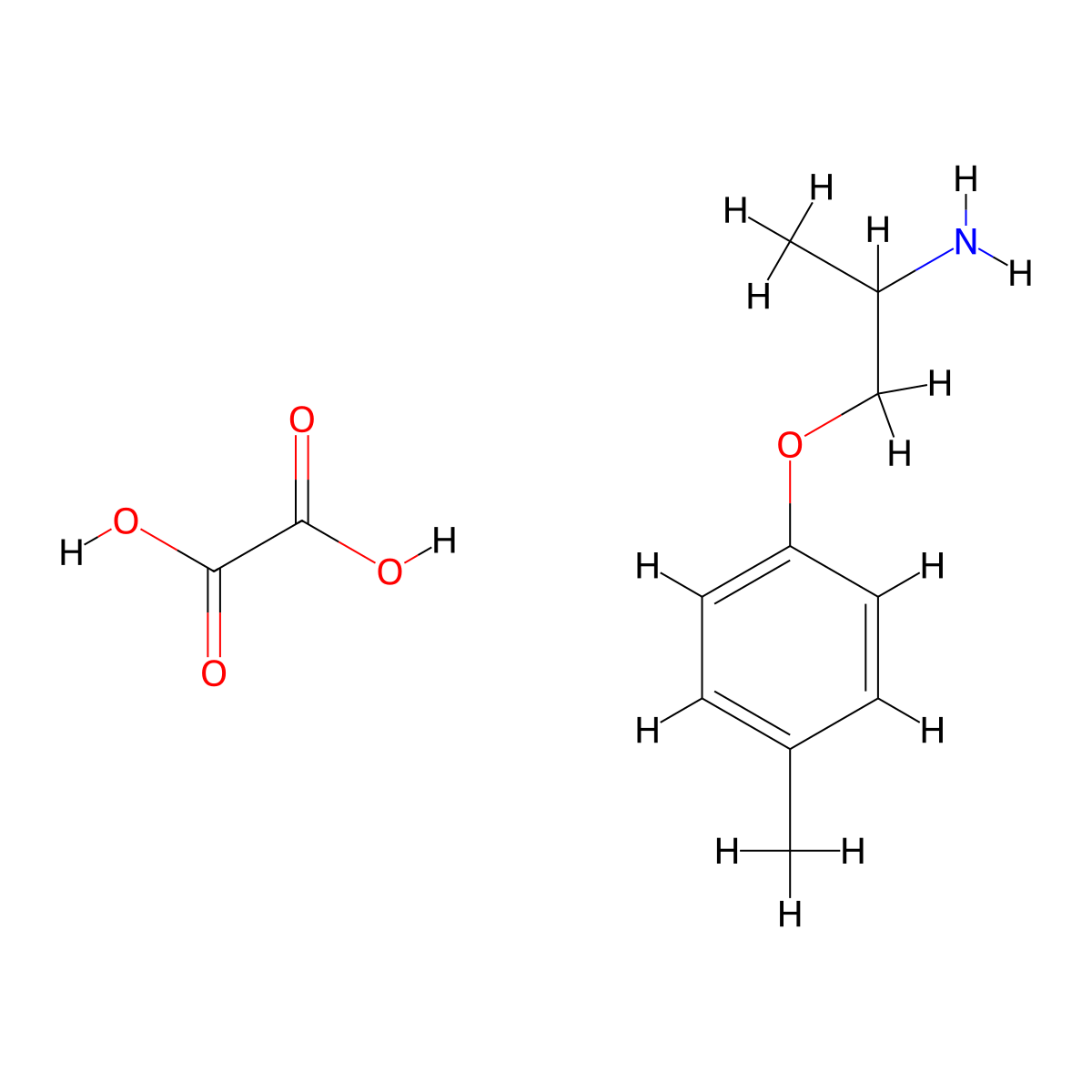 1-(p-Tolyloxy)propan-2-amine oxalate molecular structure, CAS 1956383-07-5