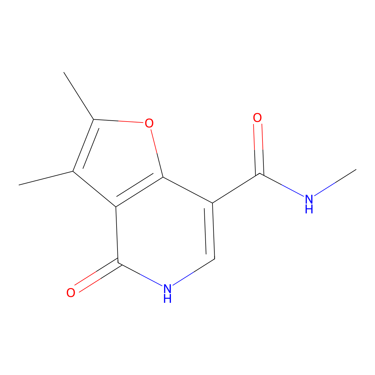 N,2,3-Trimethyl-4-oxo-4,5-dihydrofuro[3,2-c]pyridine-7-carboxamide molecular structure, CAS 1956383-33-7