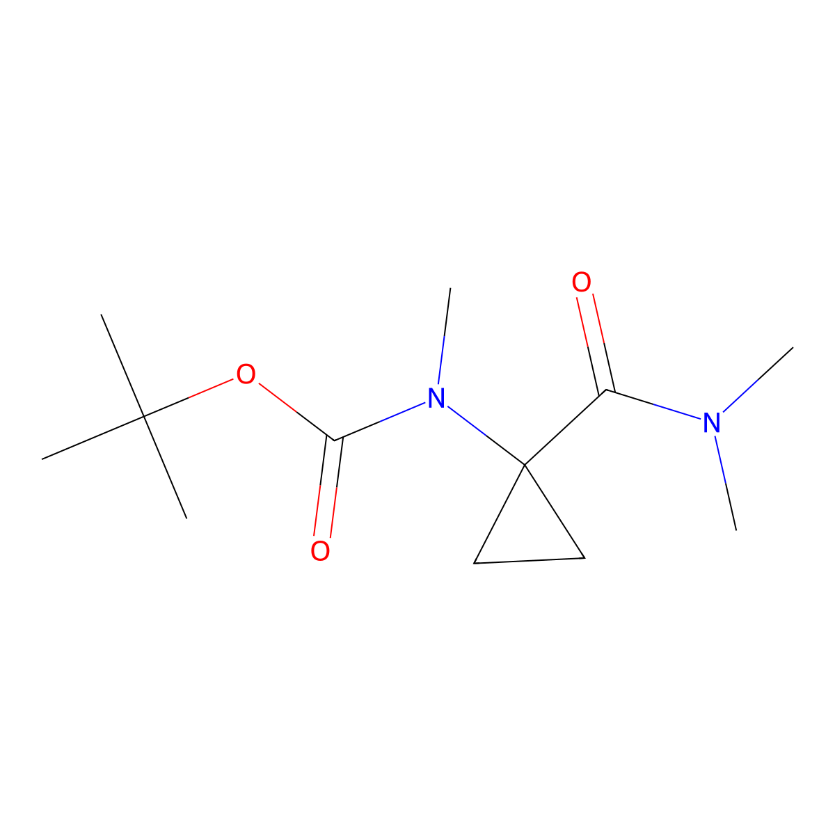 tert-Butyl (1-(dimethylcarbamoyl)cyclopropyl)(methyl)carbamate molecular structure, CAS 1956383-34-8