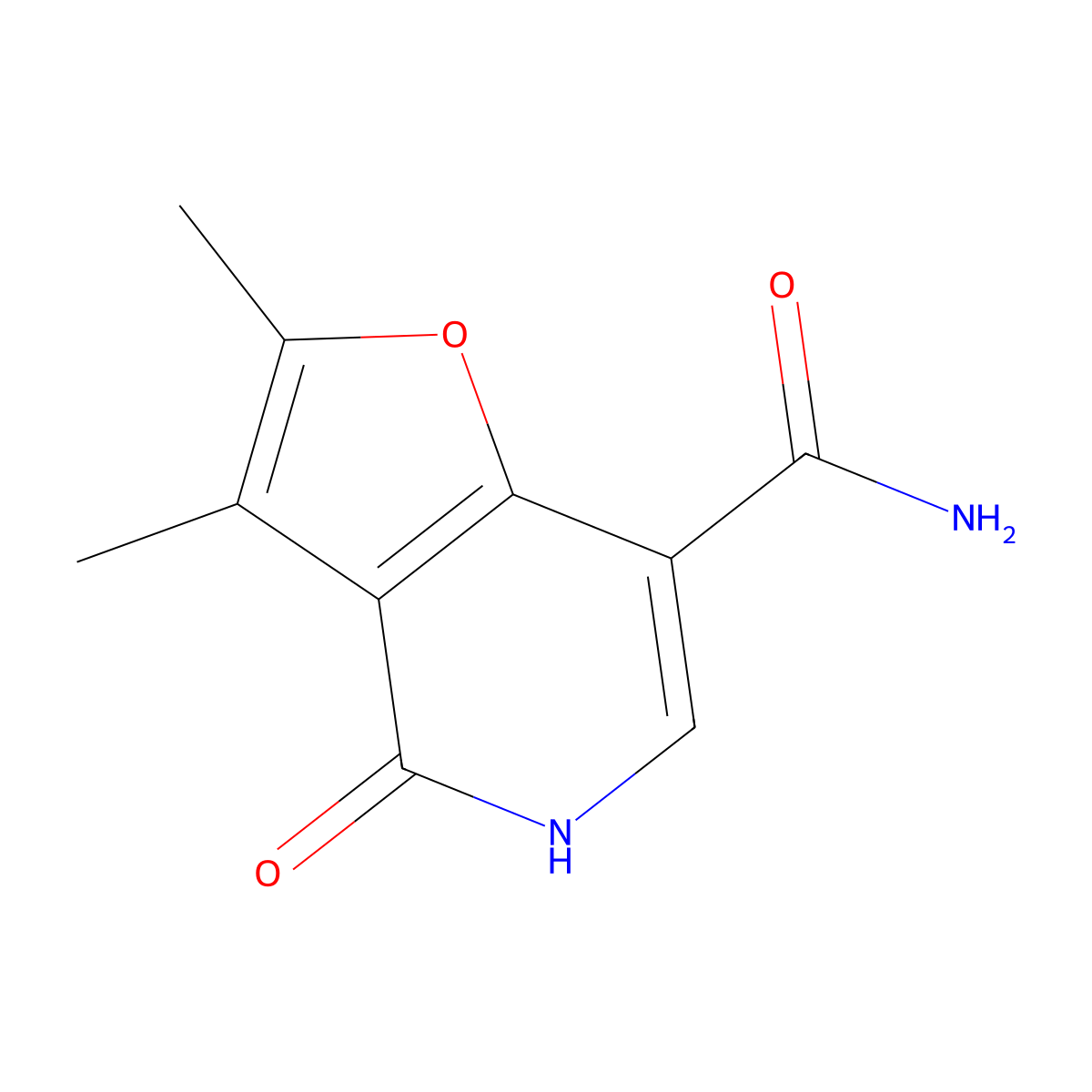 2,3-Dimethyl-4-oxo-4,5-dihydrofuro[3,2-c]pyridine-7-carboxamide molecular structure, CAS 1956384-77-2